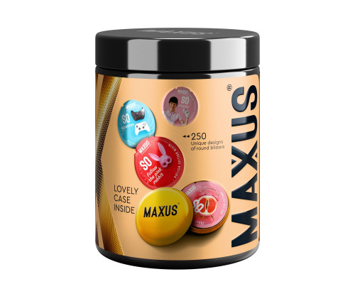 Точечные презервативы MAXUS 2000 Amazing Dots с железным кейсом - 15 шт.