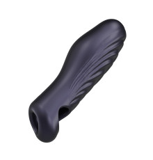 Сливовая силиконовая насадка на пенис с подхватом Manwan Ryzer