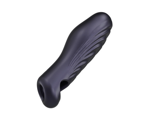 Сливовая силиконовая насадка на пенис с подхватом Manwan Ryzer