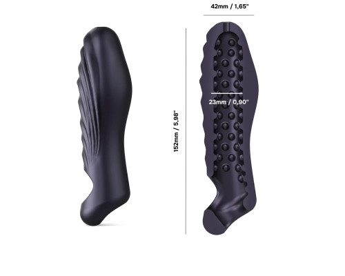 Сливовая силиконовая насадка на пенис с подхватом Manwan Ryzer