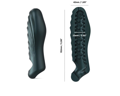 Серая силиконовая насадка на пенис с подхватом Manwan Ryzer