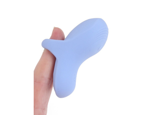 Голубой сенсорный вибромассажёр на палец Fuzu Sensa
