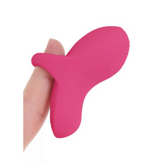 Розовый сенсорный вибромассажёр на палец Fuzu Sensa