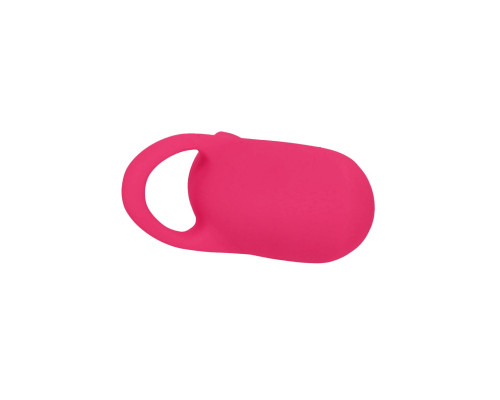 Розовый сенсорный вибромассажёр на палец Fuzu Sensa