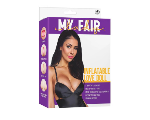 Телесная надувная секс-кукла с 3 любовными отверстиями