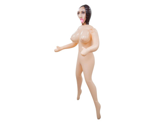 Телесная надувная секс-кукла с 3 любовными отверстиями