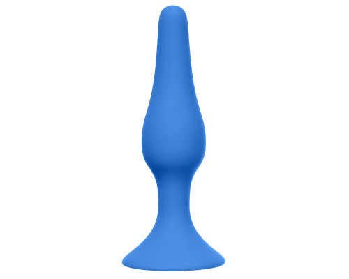 Синяя анальная пробка Slim Anal Plug Medium - 11,5 см.