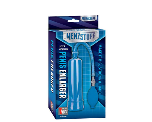 Синяя вакуумная помпа MENZSTUFF PENIS ENLARGER