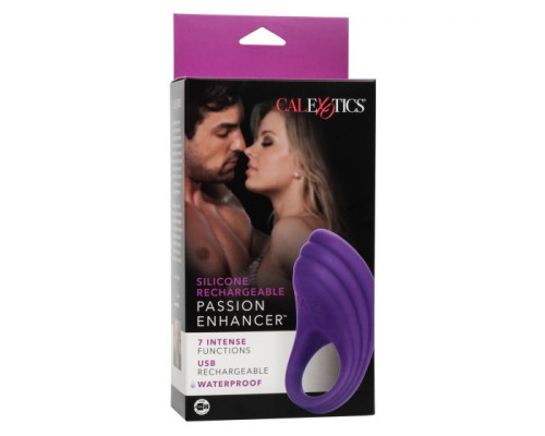 Фиолетовое эрекционное виброкольцо Silicone Rechargeable Passion Enhancer