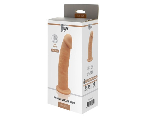 Телесный фаллоимитатор на присоске DILDO 7.5INCH - 19 см.