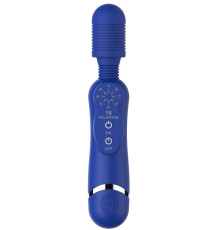 Синий универсальный массажер Silicone Massage Wand - 20 см.