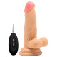 Телесный вибратор-реалистик Vibrating Realistic Cock 6  With Scrotum - 15 см.