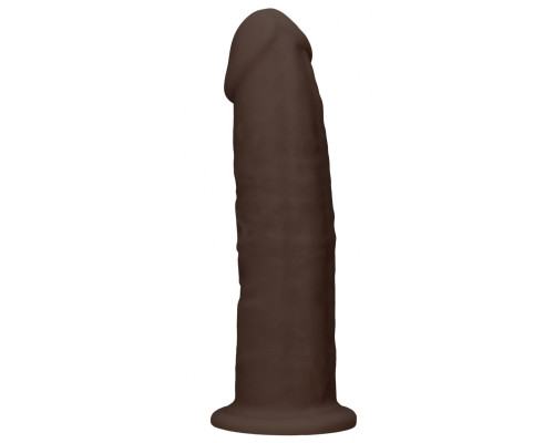 Коричневый фаллоимитатор без мошонки Silicone Dildo Without Balls - 15 см.