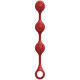 Красные утяжеленные анальные шарики Anal Essentials Weighted Silicone Anal Balls - 34,3 см.