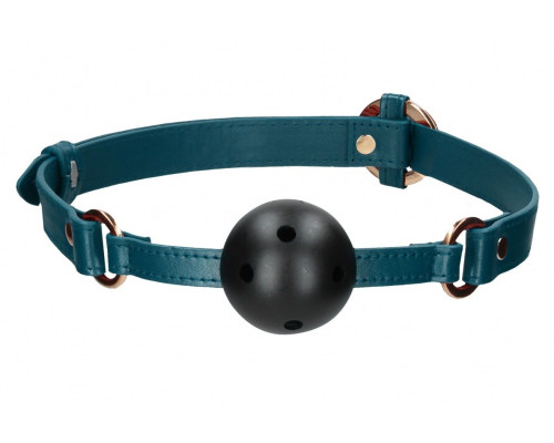 Кляп-шар на зеленых ремешках Breathable Ball Gag