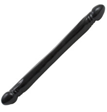 Чёрный двусторонний фаллоимитатор Double Header Smooth - 44,5 см.