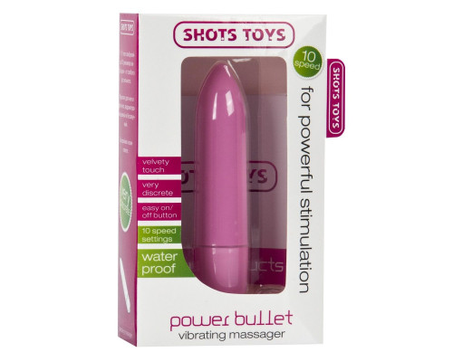 Розовая удлинённая вибропуля Power Bullet Pink - 8,3 см.