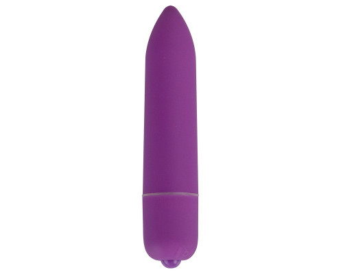 Фиолетовая удлинённая вибропуля Power Bullet Purple - 8,3 см.