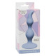 Голубая анальная пробка Curved Anal Plug Blue - 12,5 см.