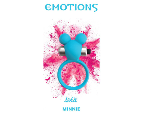 Голубое эрекционное виброколечко Emotions Minnie Breeze