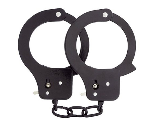 Чёрные наручники из листового металла BONDX METAL CUFFS BLACK