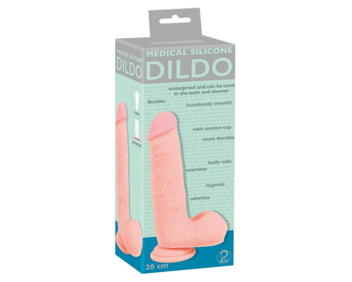 Фаллоимитатор Medical Silicone Dildo - 20 см.