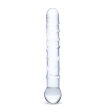 Стеклянная прозрачная палочка-фаллос Callisto Clear Glass Dildo - 18 см.