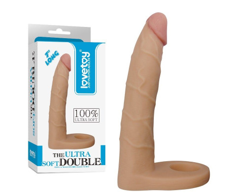 Телесная насадка-фаллоимитатор для двойного проникновения - 17 см.