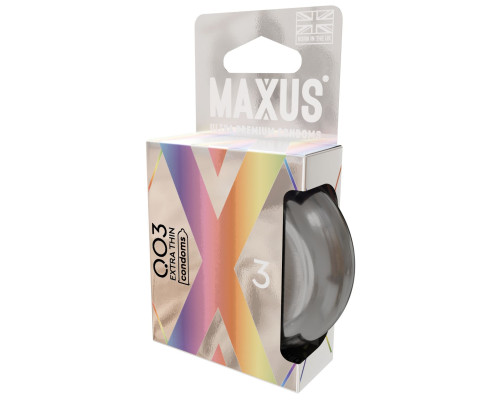 Экстремально тонкие презервативы в железном кейсе MAXUS 003 Extra Thin - 3 шт.