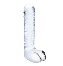Прозрачный фаллоимитатор 8  Realistic Ribbed Glass Dildo - 20,3 см.