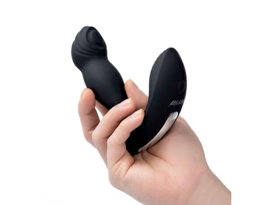 Черный массажер простаты с двойной вибрацией Thumper