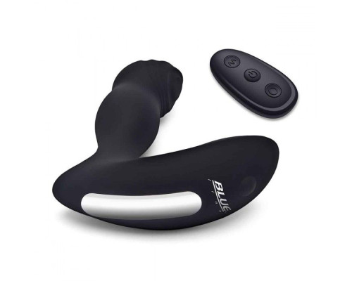 Черный массажер простаты с двойной вибрацией Thumper