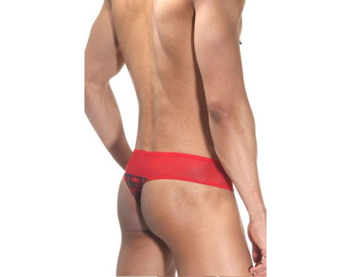 Мужские трусы-тонги с нижней частью в клетку