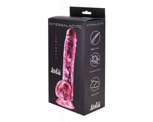 Розовый фаллоимитатор Luminous - 20 см.