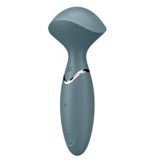 Серый вибромассажер Mini Wand-er - 16 см.