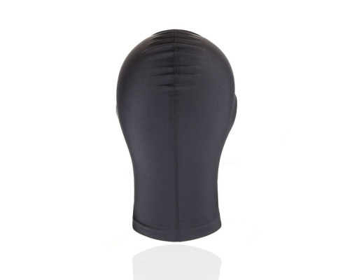 Черный текстильный шлем без прорезей для глаз