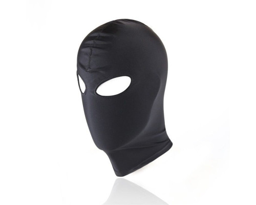 Черный текстильный шлем с прорезью для глаз