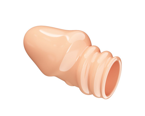 Телесная утолщающая насадка на пенис Jeremy - 7 см.