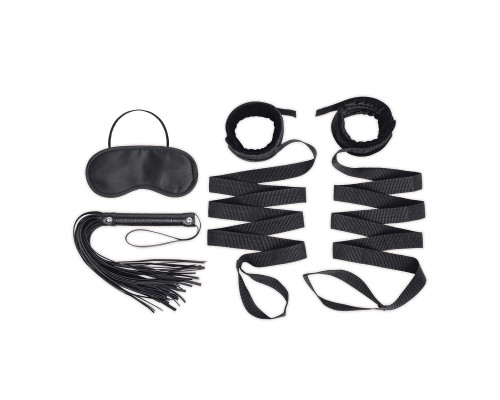 Эротический набор 4PC Bondage Bed Strap   Flogger Kit