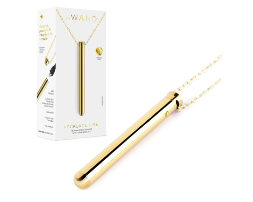 Золотистый вибромассажер-кулон Necklace Vibe