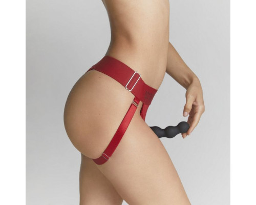 Красные трусики для фиксации насадок Strap-on-me Harness Lingerie Unique