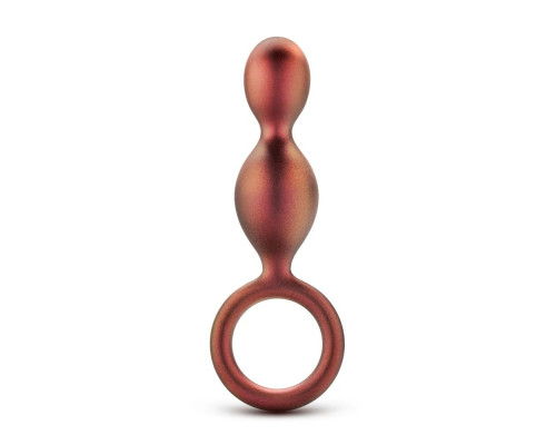 Коричневый анальный стимулятор Duo Loop Copper Anal Plug - 13,3 см.
