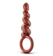 Коричневый анальный стимулятор Spiral Loop Copper Anal Plug - 13,3 см.