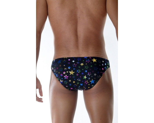 Сексуальные мужские трусы-слипы с разноцветными звездами