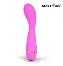 Розовый вибростимулятор для G-точки с 20 режимами вибрации - 14 см.