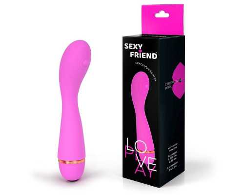 Розовый вибростимулятор для G-точки с 20 режимами вибрации - 14 см.