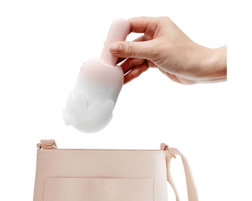 Нежно-розовый клиторальный вибромассажер Bite Me - 14,8 см.