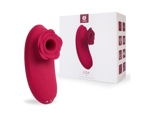 Розовый клиторальный вибромассажер Losa - 10,1 см.