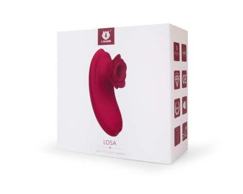 Розовый клиторальный вибромассажер Losa - 10,1 см.
