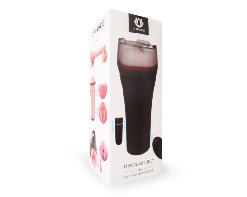 Черный мастурбатор-вагина с вибропулей и пультом ДУ